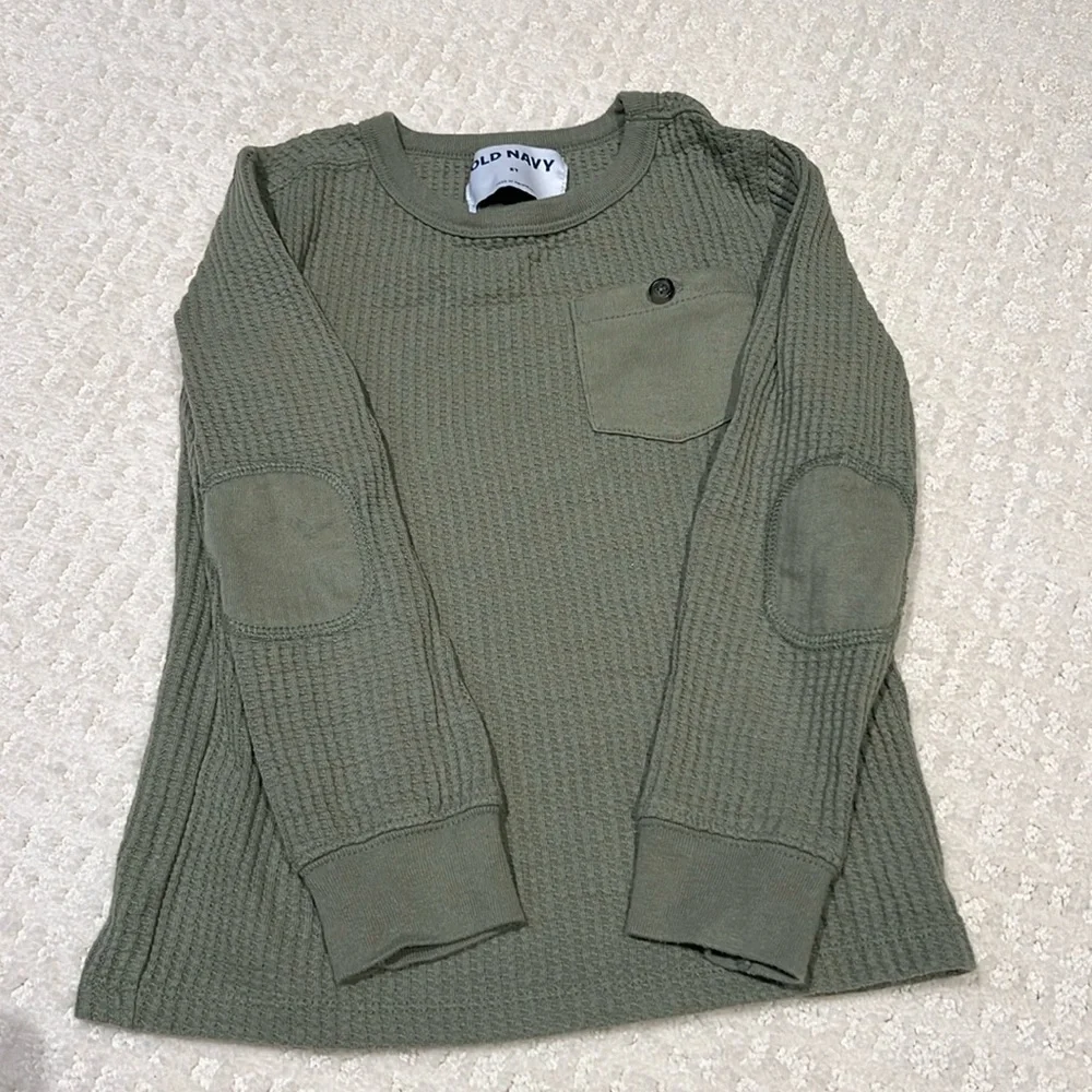 Old navy | 5t green waffle shirt